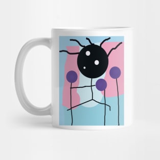 Baby Grabs Flower Stick Figure Mug